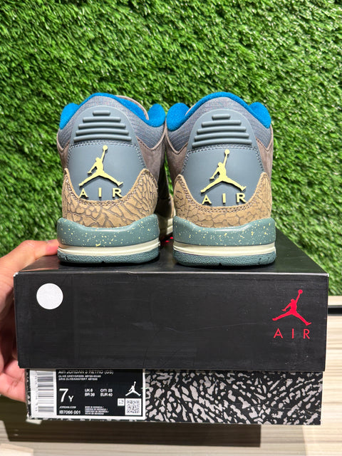 Jordan 3 Retro Olive Grey (GS) Sz 7Y