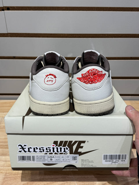 Jordan 1 Retro Low OG SP Travis Scott Reverse Mocha Sz 9
