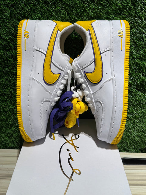 Nike Air Force 1 Low Retro QS Kobe Bryant Lakers Home Sz 6.5M
