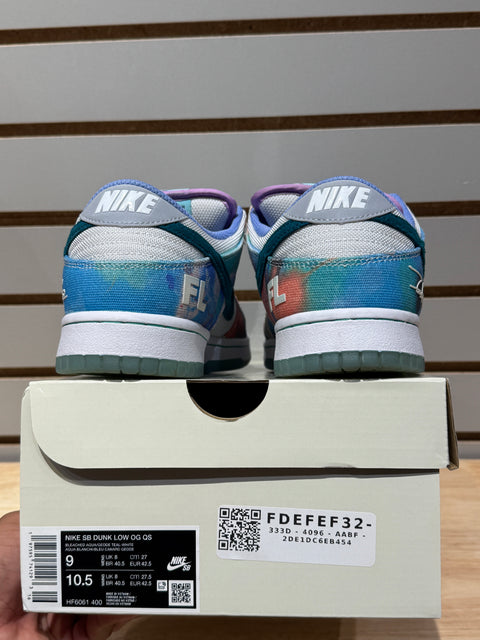 Nike SB Dunk Low Futura Laboratories Bleached Aqua Sz 9