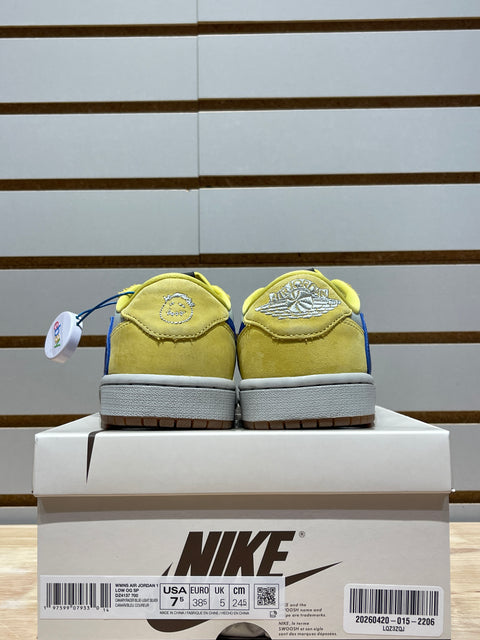 Jordan 1 Retro Low OG SP Travis Scott Canary (Women's) Sz 7.5W/6M