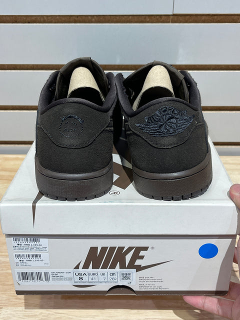 Jordan 1 Retro Low OG SP Travis Scott Velvet Brown Sz 8