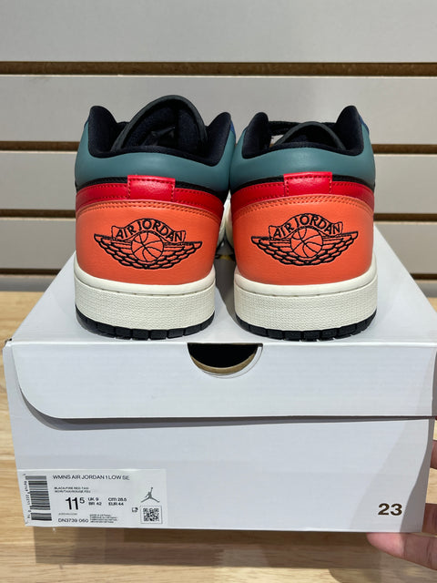 Air Jordan 1 Low SE Black Multi-Color (Women's) Sz 10