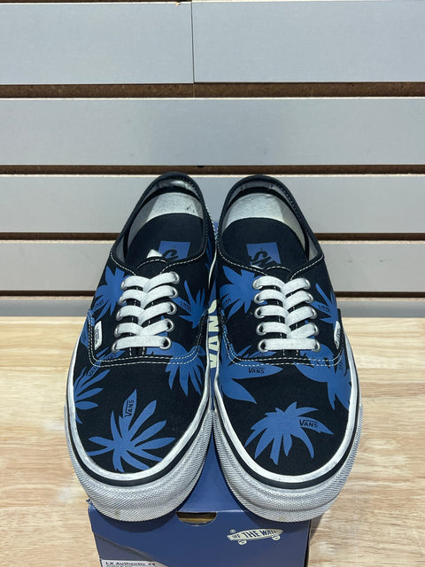 Vans Premium Authentic Archive Palms Black Blue Sz 9