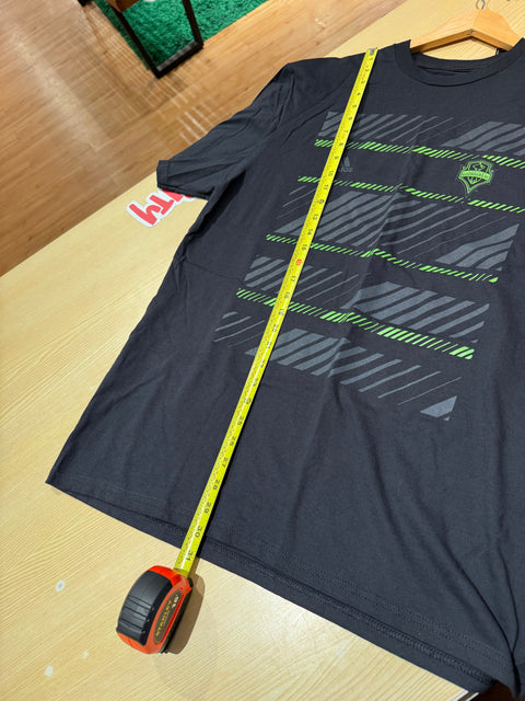NWT Adidas Black & Green Soccer Seattle Sounders Tee Sz XL