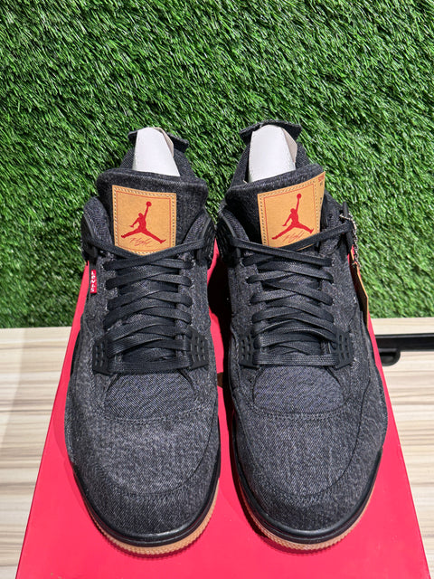 Jordan 4 Retro Levi's Black (Levi's Tag) Sz 14