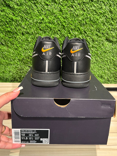 Nike Air Force 1 Low Black Laser Orange Sz 10