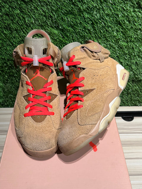 Jordan 6 Retro Travis Scott British Khaki Sz 11M