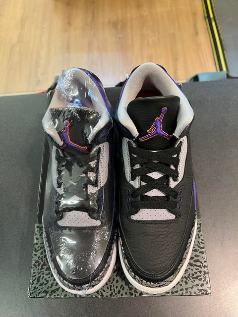 Black Court Purple Air Jordan 3 Sz 6.5M