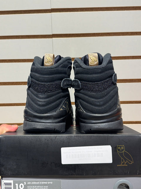 Jordan 8 Retro OVO Black Sz 10.5