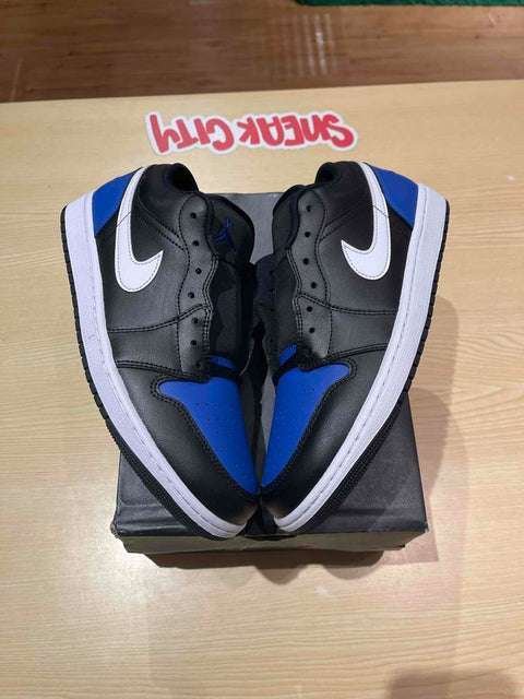 Jordan 1 Low Black Royal Toe Sz 10