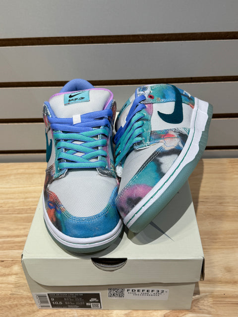 Nike SB Dunk Low Futura Laboratories Bleached Aqua Sz 9