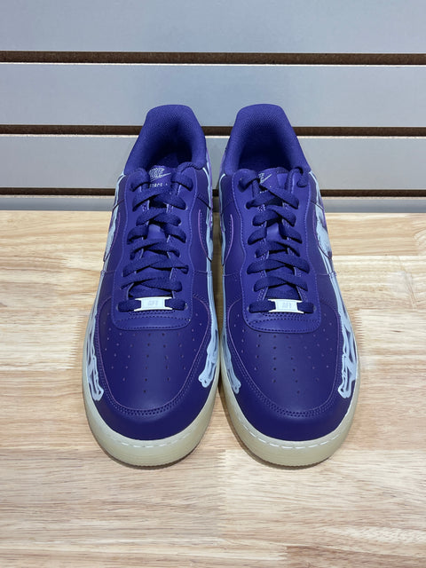 Nike Air Force 1 Low '07 QS Purple Skeleton Halloween (2021) Sz 14