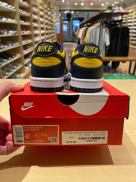 Nike Dunk Low Michigan (2021/2024) (GS) Sz 4.5Y/6W