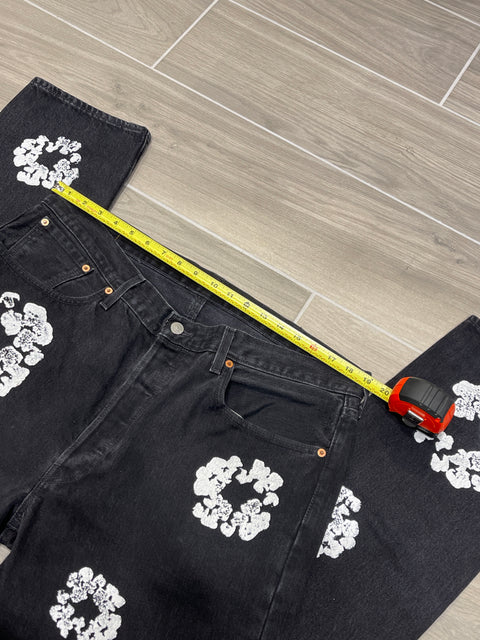 Denim Tears x Levi's Cotton Wreath 501 Black Jeans 38x34