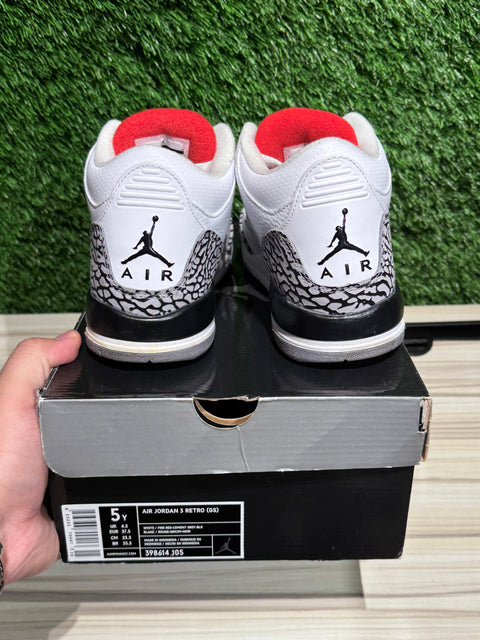 Jordan 3 Retro White Cement (2011) (GS) Sz 5Y