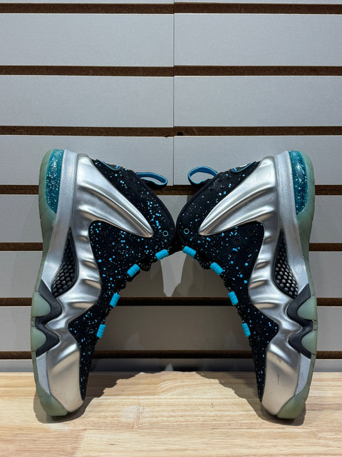 Nike Barkley Posite Max Metallic Silver Gamma Blue Sz 10
