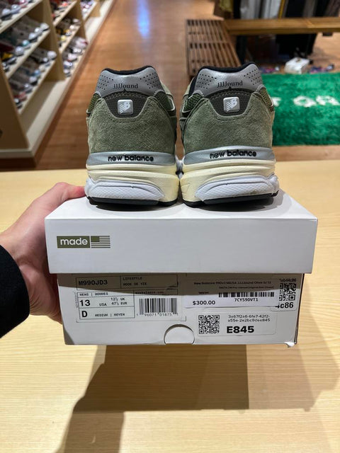 New Balance 990v3 MiUSA JJJJound Olive Sz 13