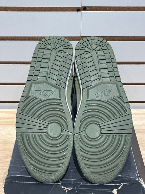 Jordan 1 Mid Olive Canvas Sz 12