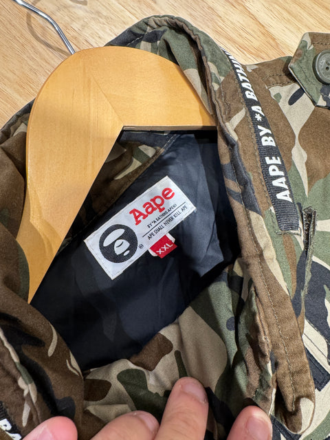 Aape Bape Bathing Ape Full-Zip Military Camo Jacket Sz XXL