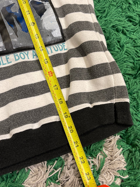 Vintage Kids Bugle Boy Striped Crewneck