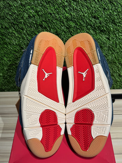 Jordan 4 Retro Levi's Denim (Tag with Levi's Logo) Sz 10