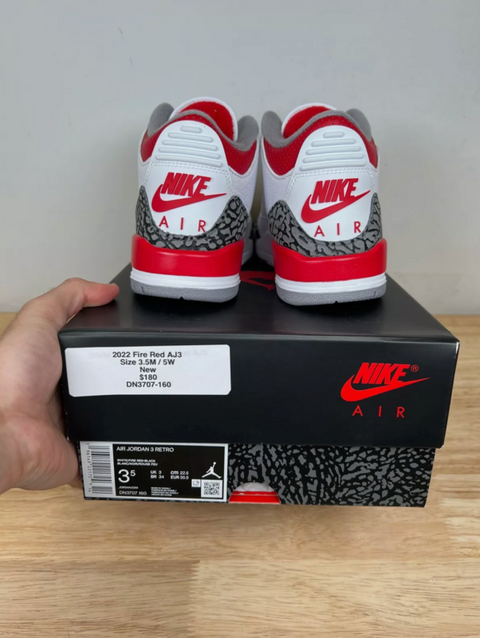 Jordan 3 Retro Fire Red (2022) (GS)