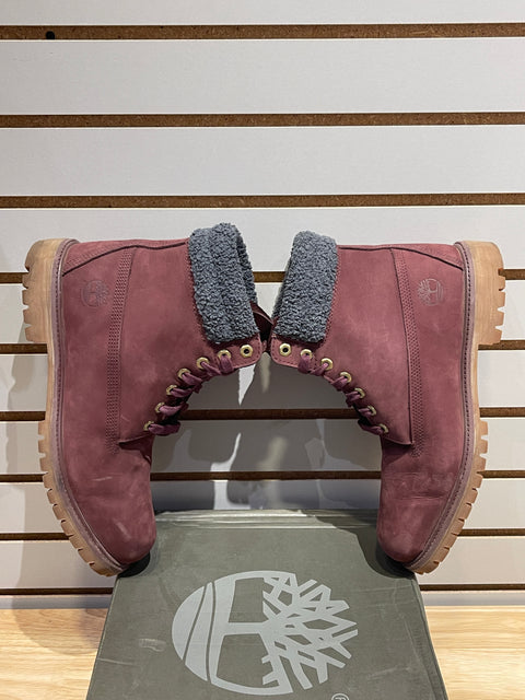Timberland Premium 6" Waterproof Boot Burgundy Nubuck Sz 12