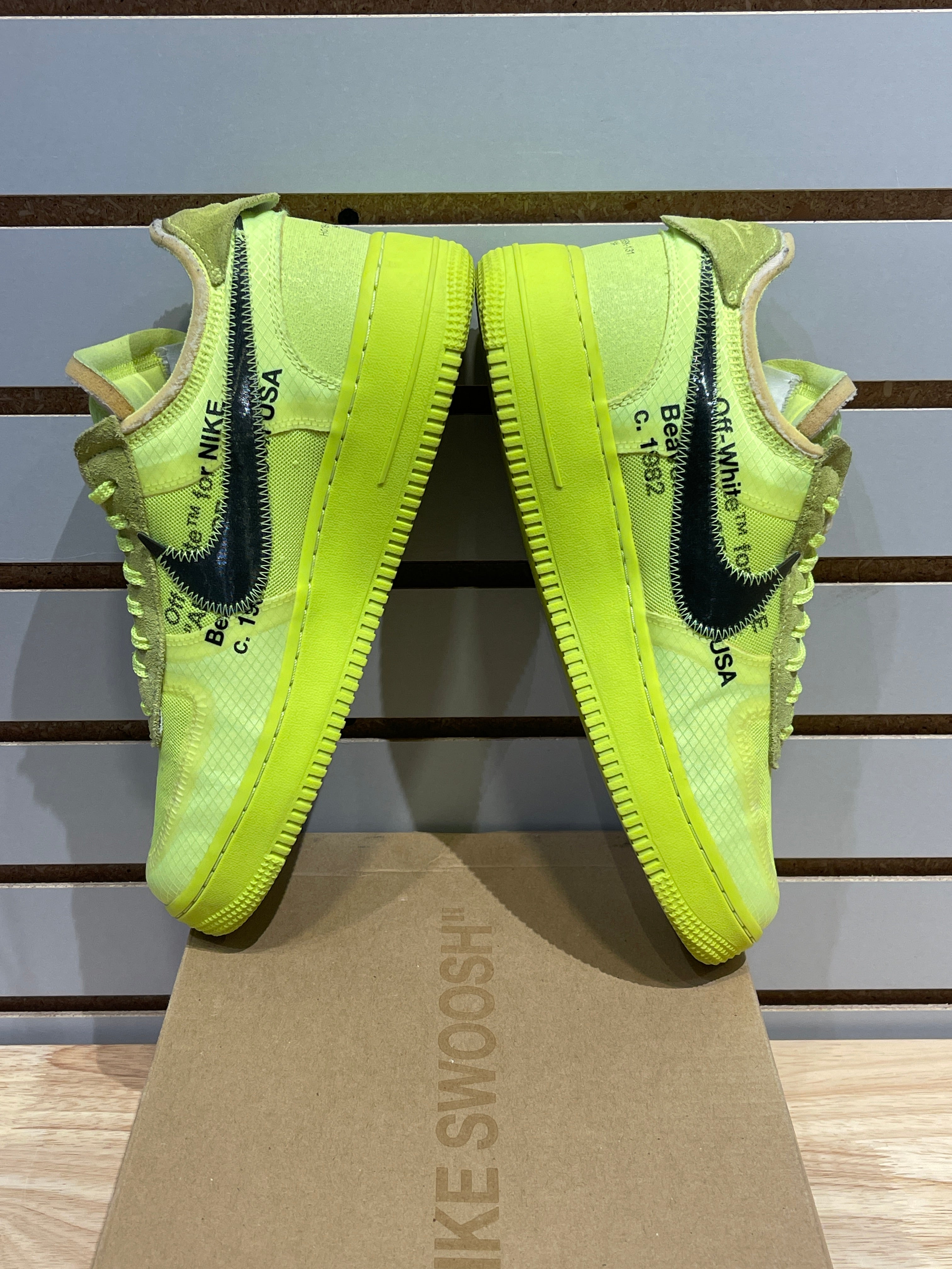Nike Air Force 1 Low Off-White Volt Sz 9.5 – Sneak City