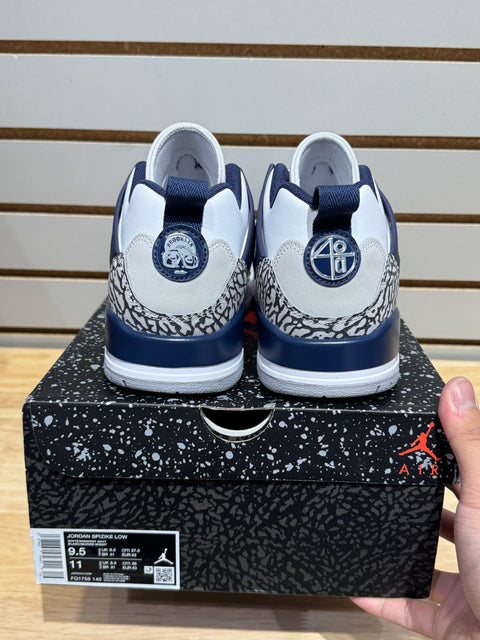 Jordan Spizike Low White Neutral Grey Anthracite Midnight Navy Sz 9.5