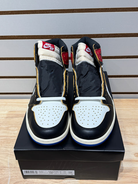 Jordan 1 Retro High OG SP Fragment x Union LA Varsity Red Sport Royal Sz 10.5