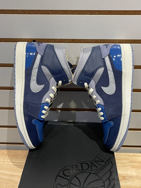 Jordan 1 Mid SE Craft Obsidian French Blue Ashen Slate White Sz 10