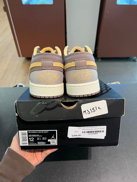 Jordan 1 Low SE Craft Taupe Haze Sz 12