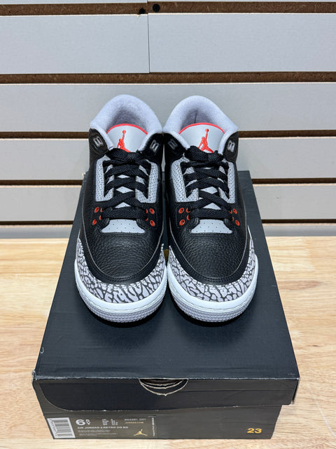 Jordan 3 Retro Black Cement (2018) (GS) Sz 6.5Y