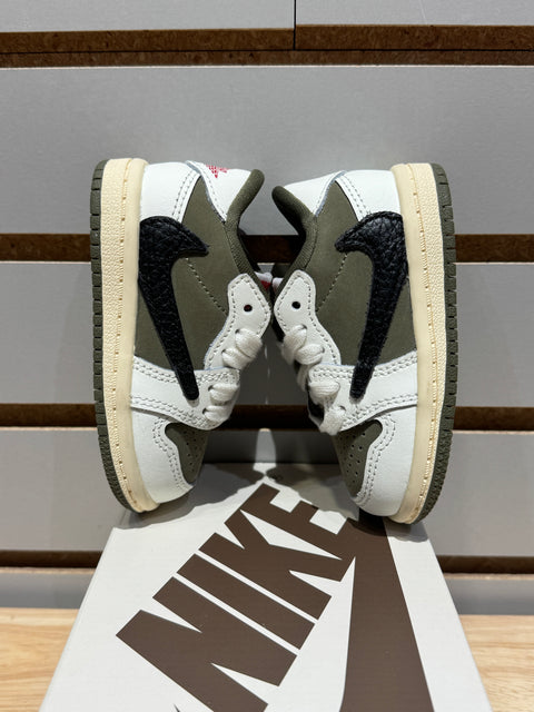 Jordan 1 Retro Low OG SP Travis Scott Medium Olive (TD) Sz 4c