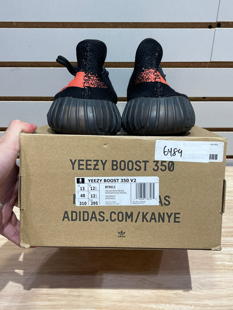 adidas Yeezy Boost 350 V2 Core Black Red Sz 13