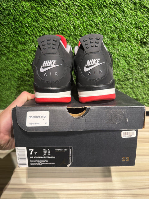 Jordan 4 Retro Bred (2019) (GS) Sz 7Y