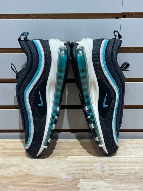 Nike Air Max 97 Black Sport Turquoise Sz 9