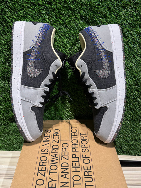 Jordan 1 Low SE Crater Black Grey Sz 11.5