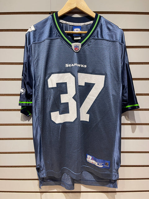 Seattle Seahawks Shaun Alexander Reebok Jersey On Field Mesh Blue Sz M