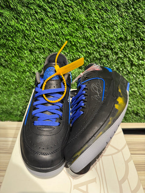 Jordan 2 Retro Low SP Off-White Black Blue Sz 7M