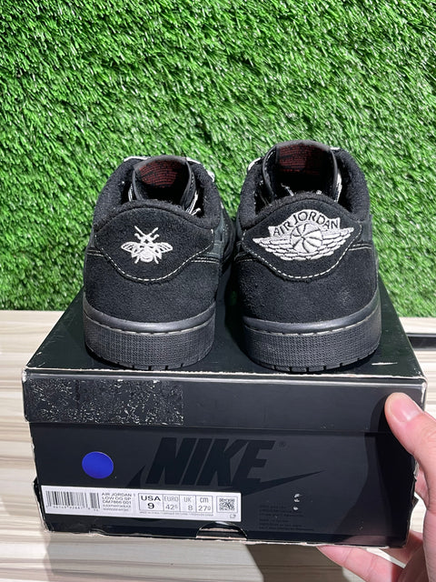 Jordan 1 Retro Low OG SP Travis Scott Black Phantom Sz 9M