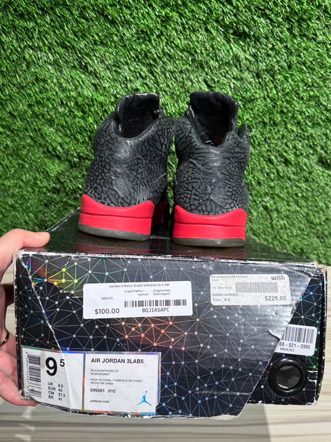 Jordan 5 Retro 3Lab5 Infrared Sz 9.5