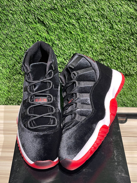 Jordan 11 Retro Bred Velvet (Women's) Sz 10.5M/12W