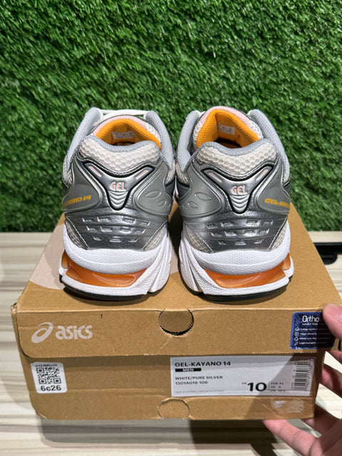 ASICS Gel-Kayano 14 White Pure Sliver Orange