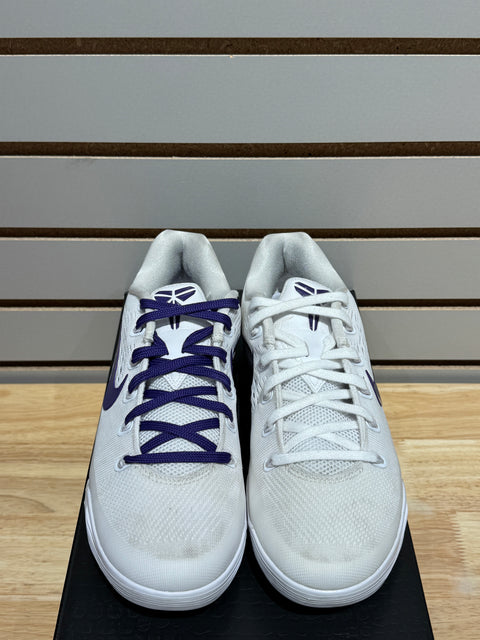 Nike Kobe 9 Elite Low EM Protro White Court Purple Sz 6M