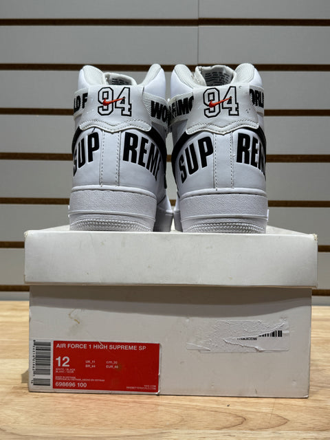 Nike Air Force 1 High Supreme World Famous White Sz 12