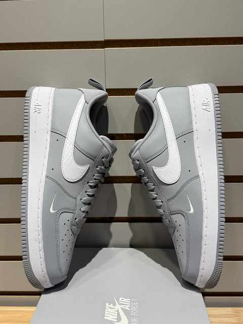 Nike Air Force 1 Low '07 LV8 Carbon Fiber Swoosh Wolf Grey White Sz 11M