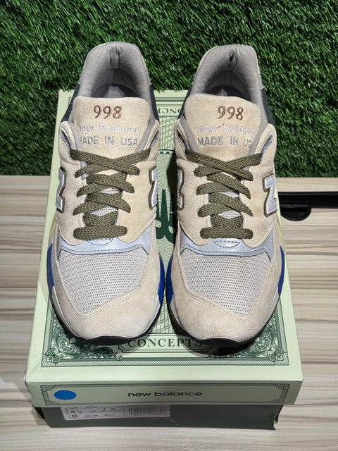 New Balance 998 MiUSA Concepts C-Note 10th Anniversary (2023) Sz 9.5M.