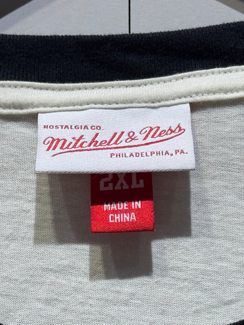 Mitchell & Ness Cream Phoenix Suns Icon 3/4-Sleeve Henley T-Shirt Sz XXL